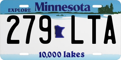 MN license plate 279LTA
