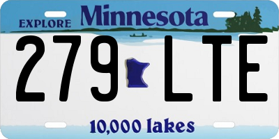MN license plate 279LTE