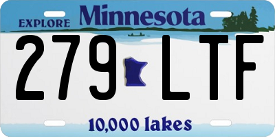 MN license plate 279LTF