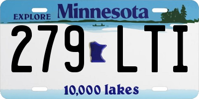 MN license plate 279LTI