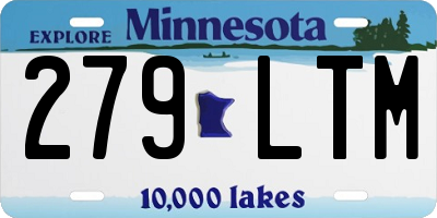 MN license plate 279LTM