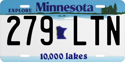 MN license plate 279LTN