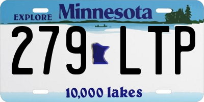 MN license plate 279LTP