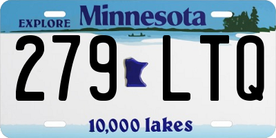 MN license plate 279LTQ