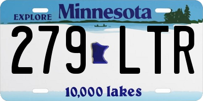 MN license plate 279LTR