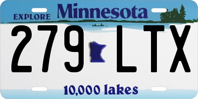 MN license plate 279LTX