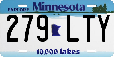 MN license plate 279LTY