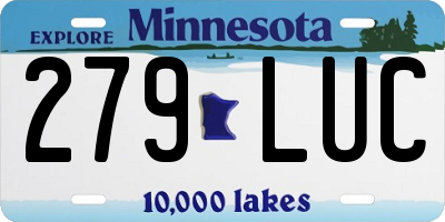 MN license plate 279LUC