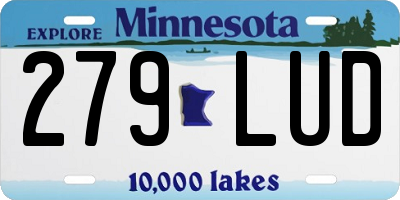 MN license plate 279LUD