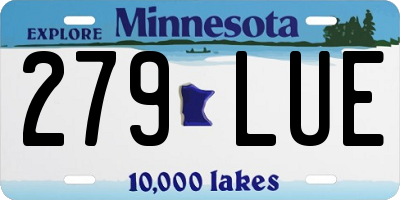 MN license plate 279LUE