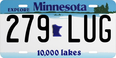 MN license plate 279LUG