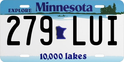 MN license plate 279LUI