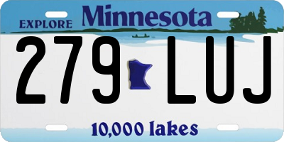 MN license plate 279LUJ