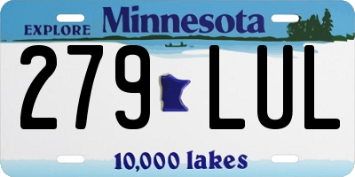 MN license plate 279LUL