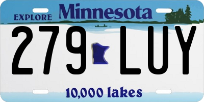 MN license plate 279LUY