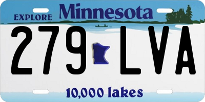 MN license plate 279LVA