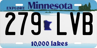 MN license plate 279LVB