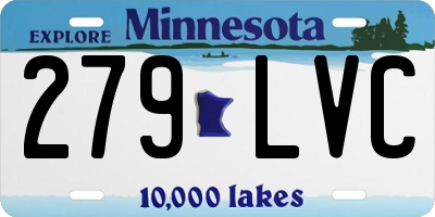 MN license plate 279LVC