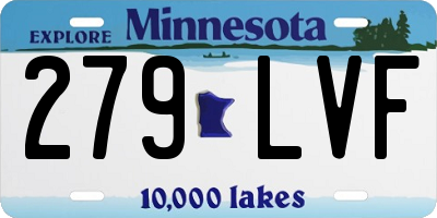 MN license plate 279LVF