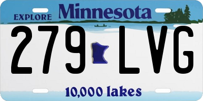 MN license plate 279LVG