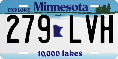 MN license plate 279LVH