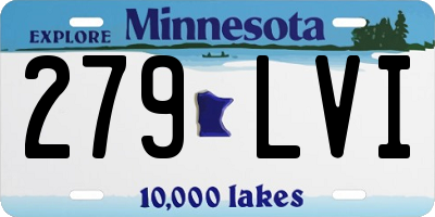 MN license plate 279LVI