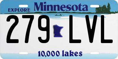 MN license plate 279LVL