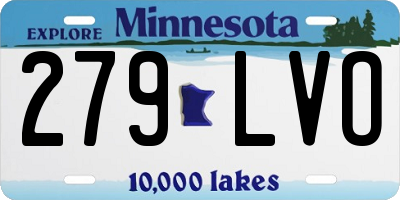 MN license plate 279LVO
