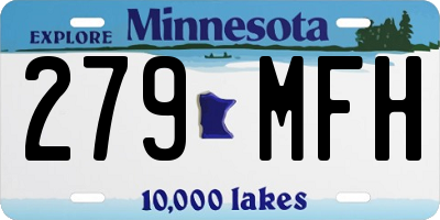 MN license plate 279MFH