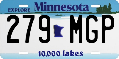 MN license plate 279MGP