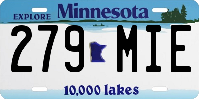 MN license plate 279MIE