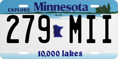 MN license plate 279MII