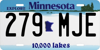 MN license plate 279MJE