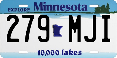 MN license plate 279MJI