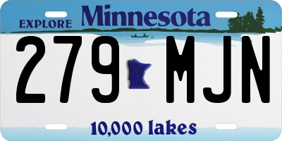 MN license plate 279MJN