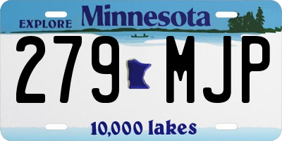 MN license plate 279MJP