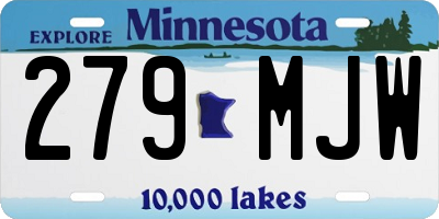 MN license plate 279MJW