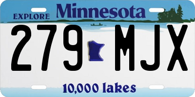 MN license plate 279MJX