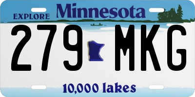 MN license plate 279MKG