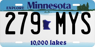 MN license plate 279MYS