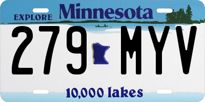 MN license plate 279MYV