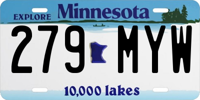 MN license plate 279MYW
