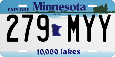 MN license plate 279MYY