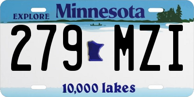 MN license plate 279MZI