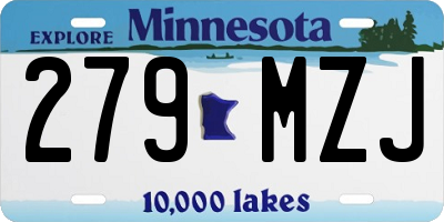 MN license plate 279MZJ