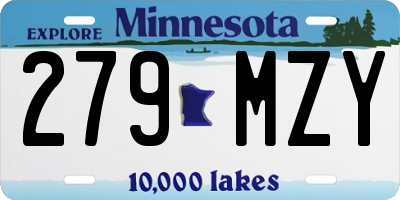 MN license plate 279MZY