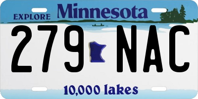 MN license plate 279NAC