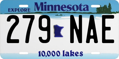 MN license plate 279NAE