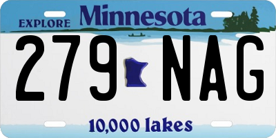 MN license plate 279NAG