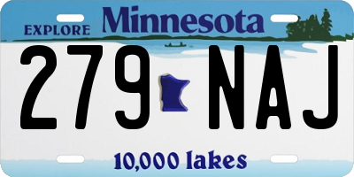 MN license plate 279NAJ